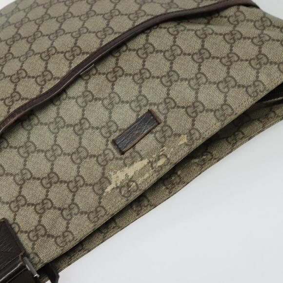 GUCCI GG Supreme Shoulder Bag Pvc Beige Silver - Picture 6 of 16